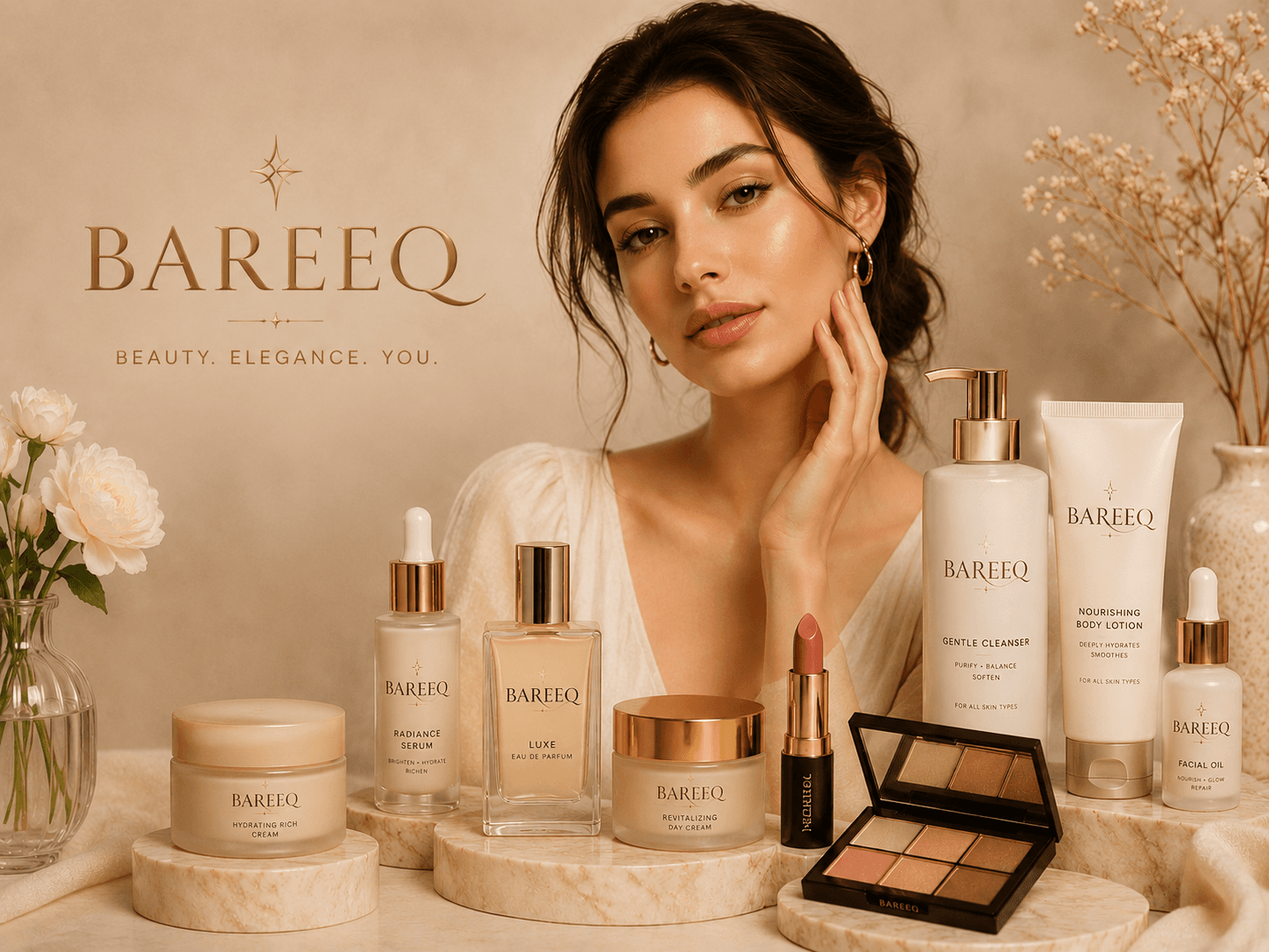 Bareeq luxury beauty banner